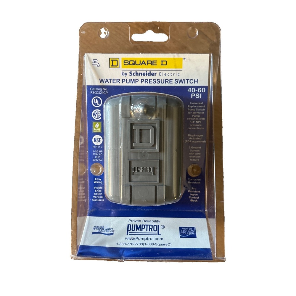 New Square D FSG2J24CP 40-60 PSI Pumptrol Water Pump Pressure Switch